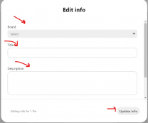 Edit Pin  Info