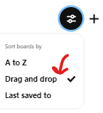 Drag and drop option