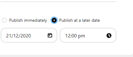 set scheduling date and time