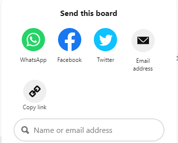 share a Pinterest board